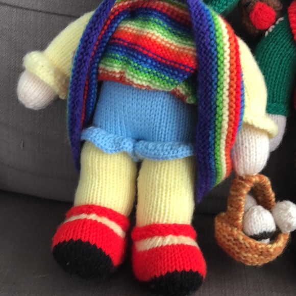 Hand Made Knit Scarecrow & Farm Girl Doll 16” designed by Jean Greenhowe - Picture 4 of 10